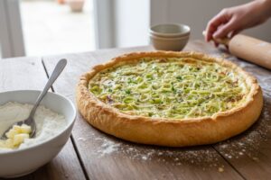 Tarte flamiche aux poireaux