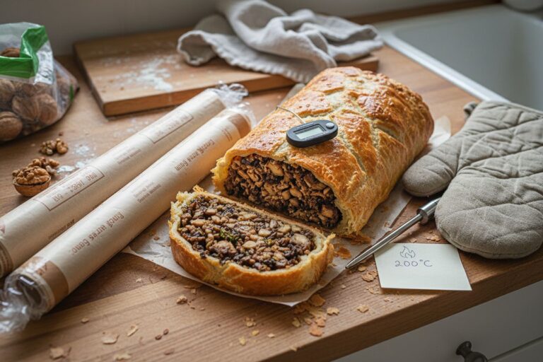 Wellington végétarien champignons noix Recette gourmande et facile