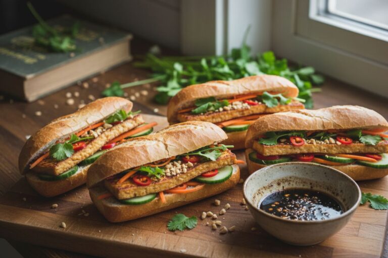 Bánh mì végétarien Tofu croustillant et savoureux Sandwich vietnamien revisité