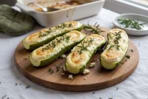 Courgettes farcies au fromage