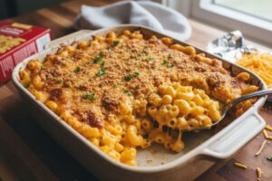 Gratin de macaronis au fromage
