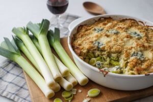 Gratin de poireaux au bleu