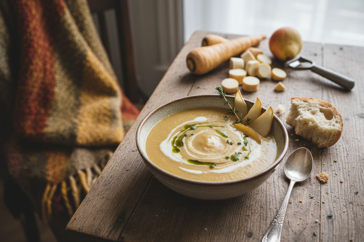 Velouté de panais et poire