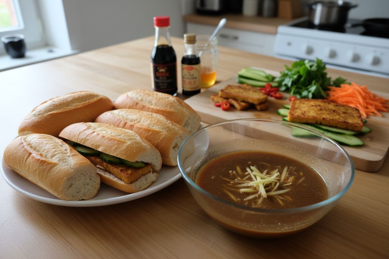 Bánh mì végétarien tofu