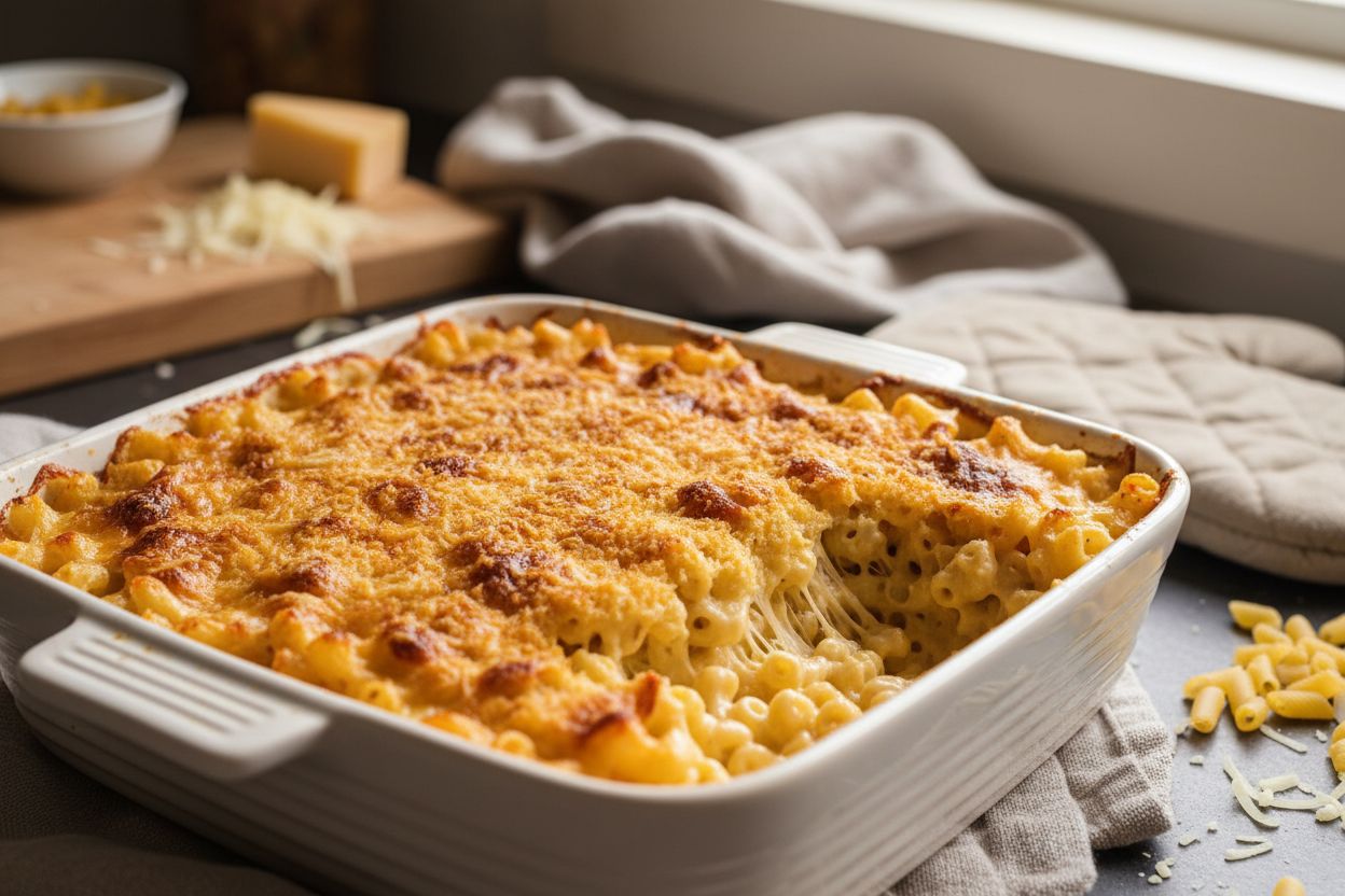 Gratin de macaronis au fromage