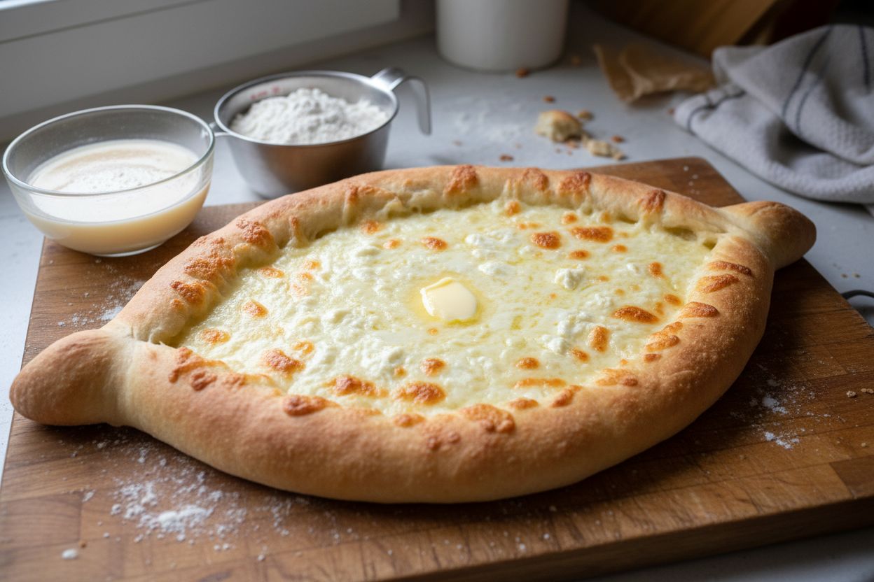 Khachapuri géorgien (pain au fromage)