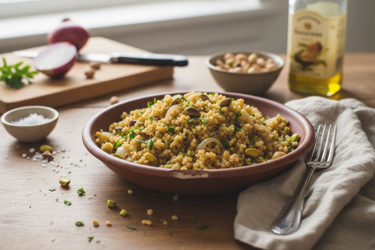 Pilaf de boulgour aux pistaches