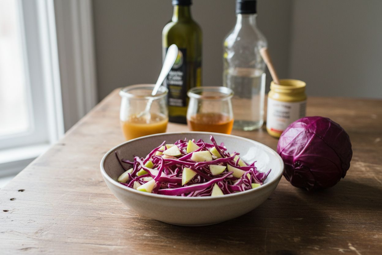 Salade de chou rouge et pommes