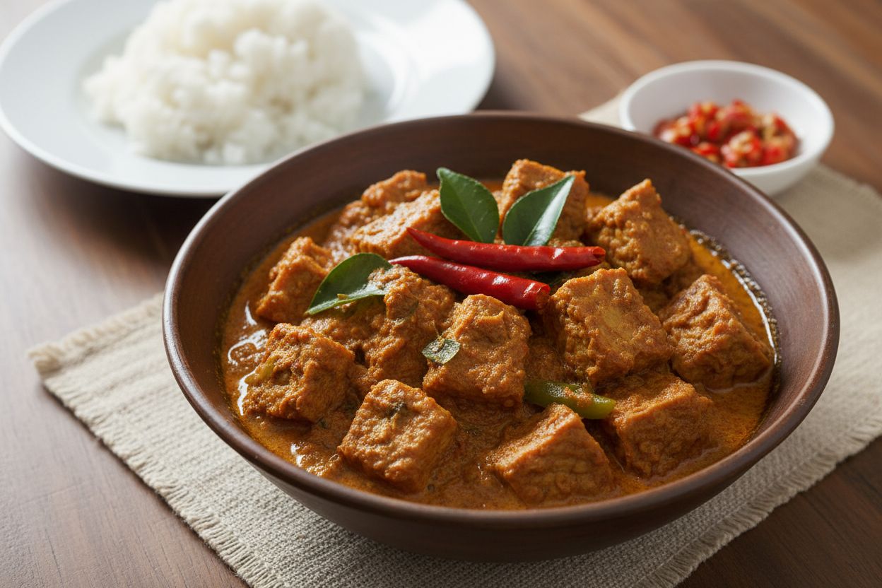 Tempeh rendang indonésien