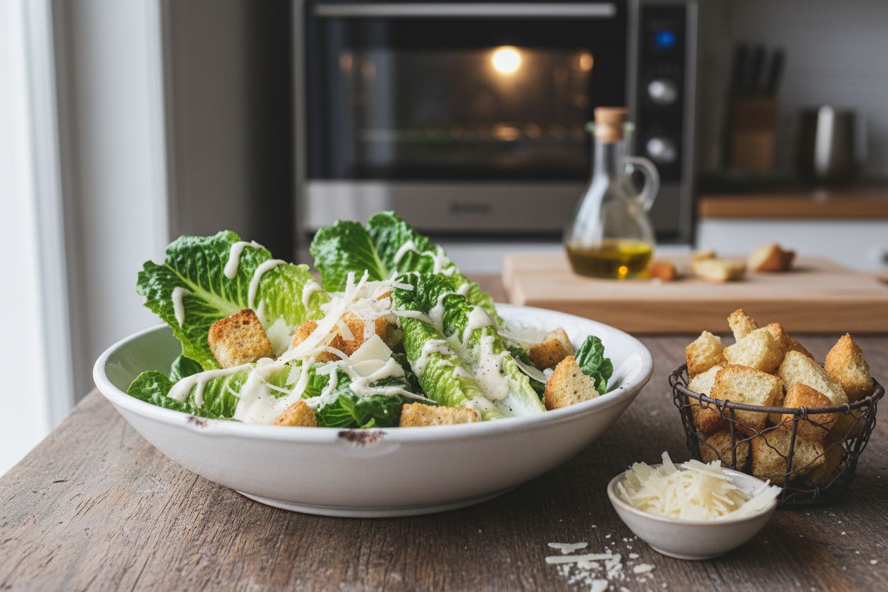 Salade César végétarienne terminé