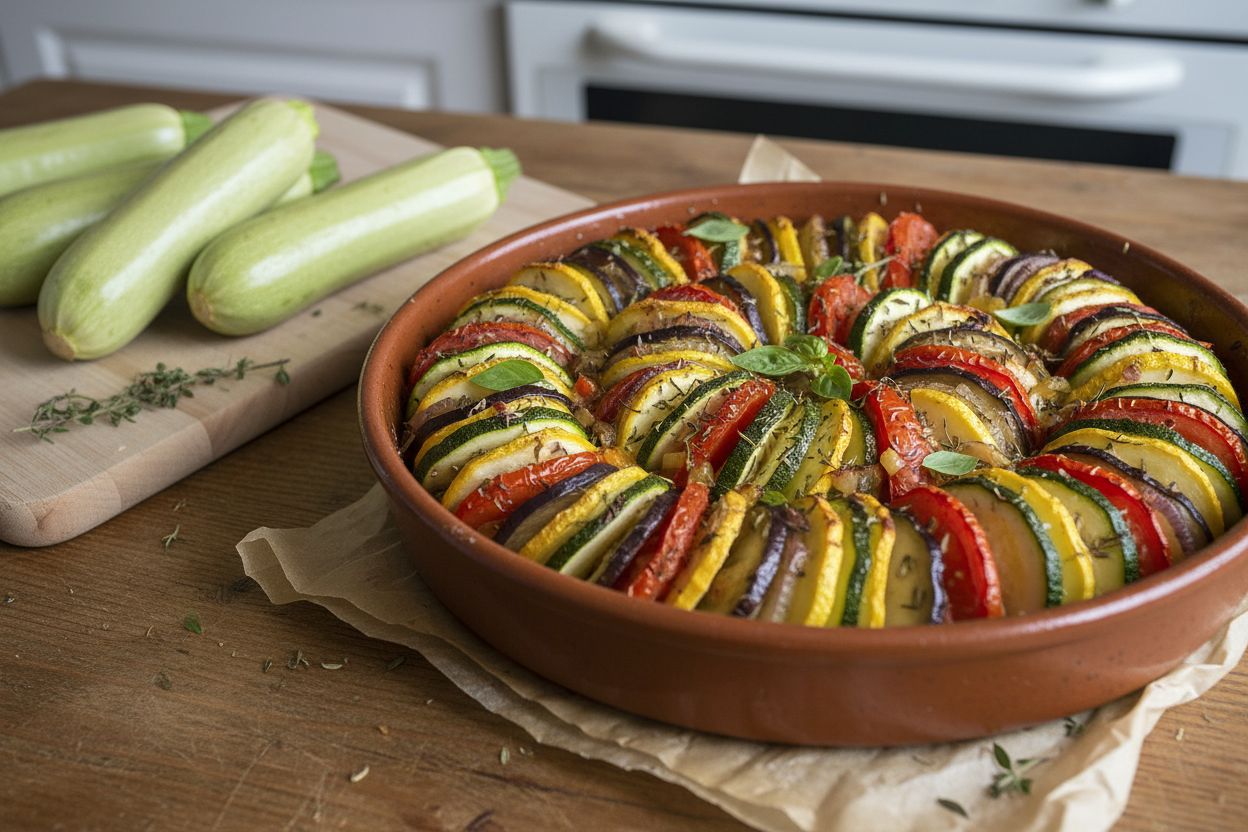 Tian provençal aux légumes d'été terminé