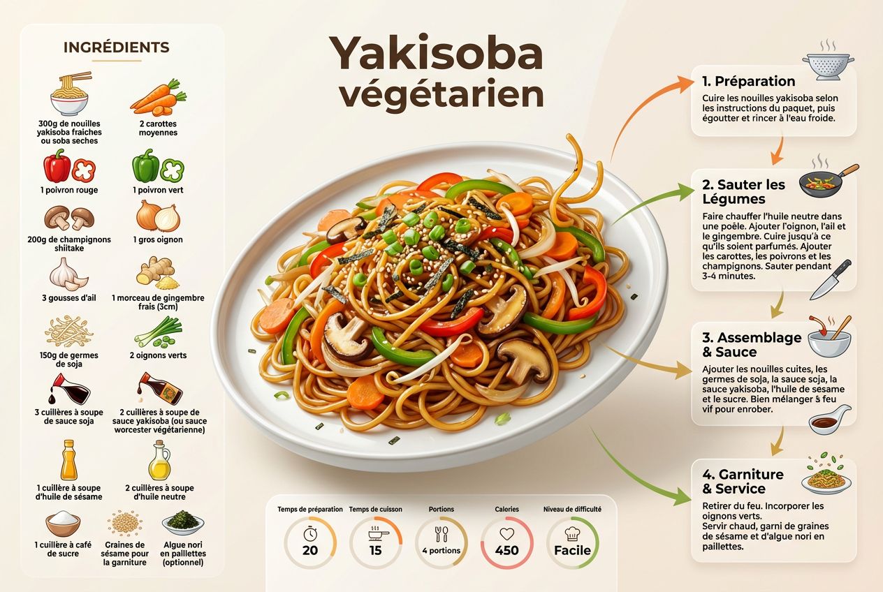 Yakisoba végétarien terminé