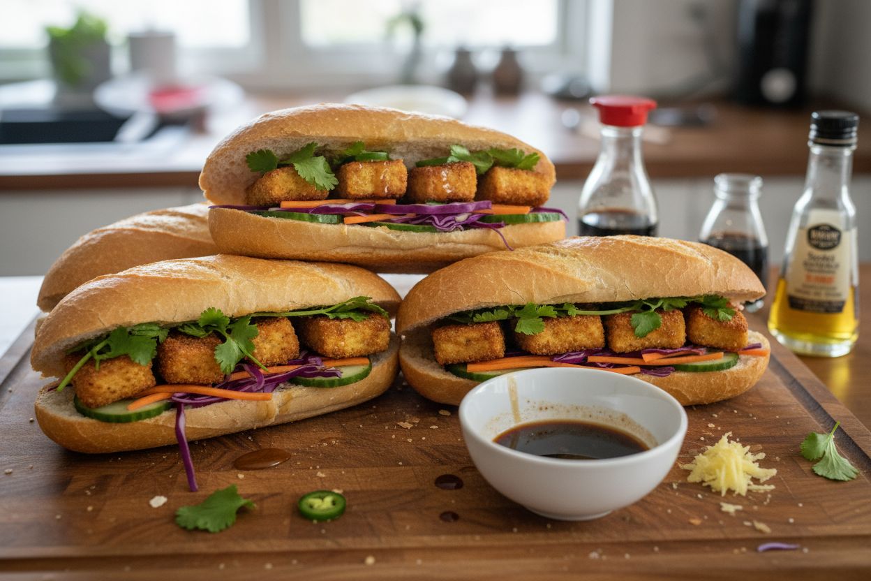 Bánh mì végétarien tofu terminé