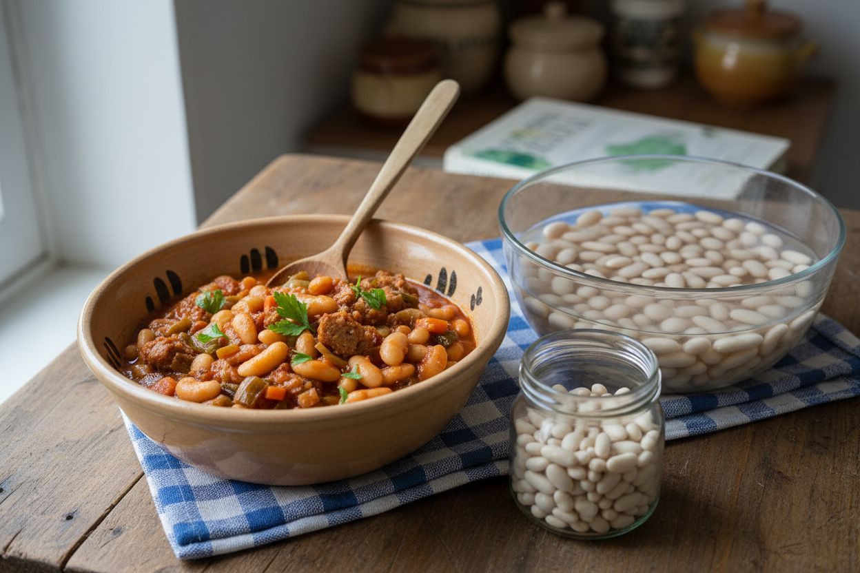 Haricots blancs à la bretonne terminé