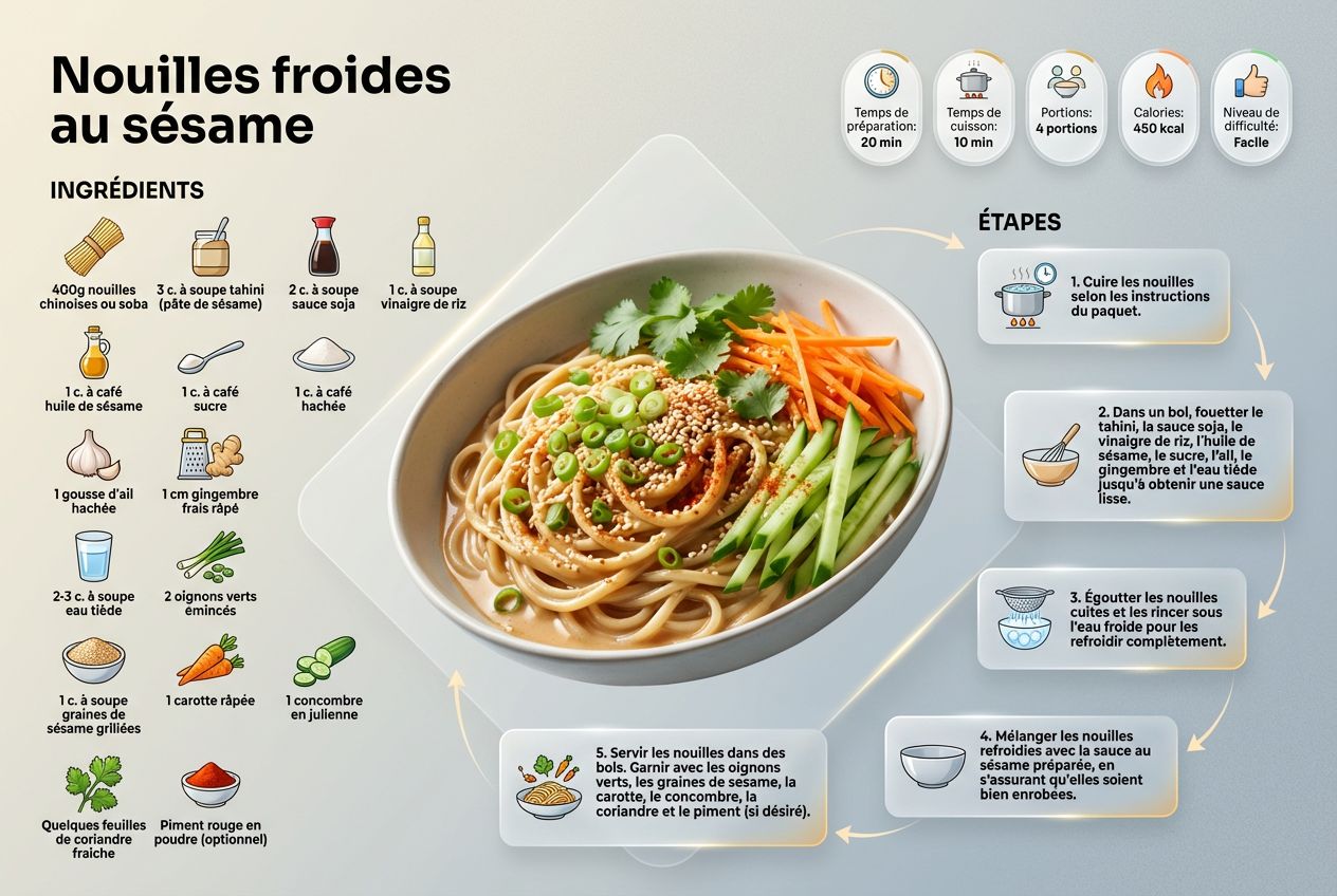Nouilles froides au sésame terminé