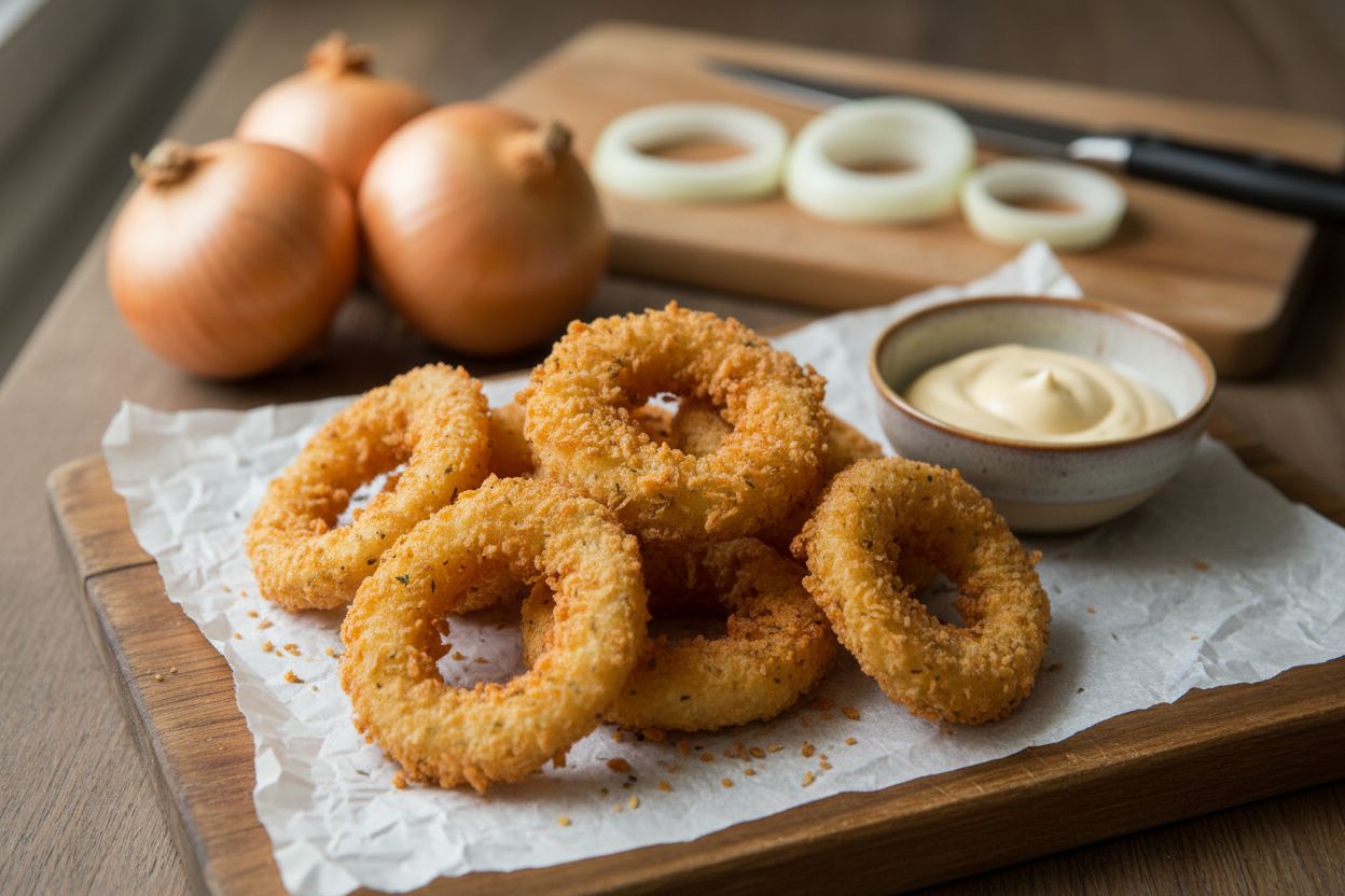 Onion rings croustillants terminé