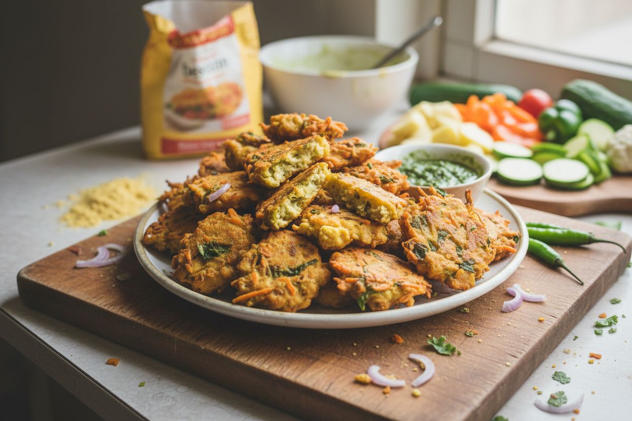 Pakoras de légumes variés terminé