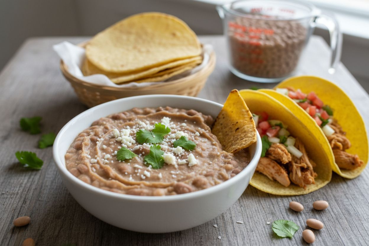 Refried beans mexicains maison terminé