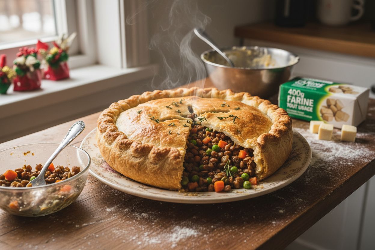 Tourtière végétarienne québécoise terminé