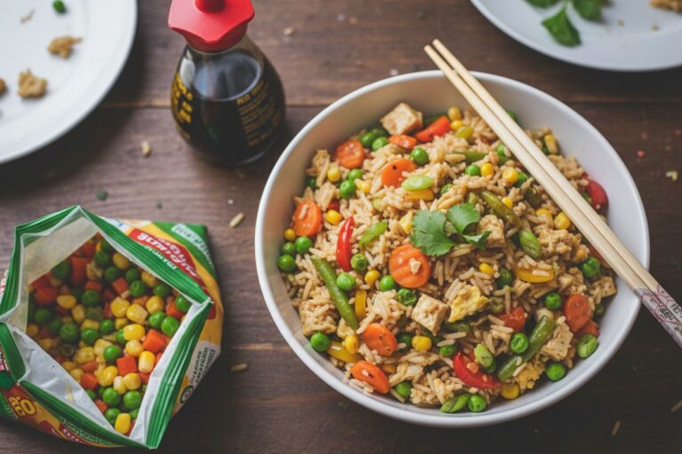 Riz cantonnais végétarien revisité Recette facile et gourmande