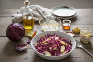 Salade de chou rouge et pommes
