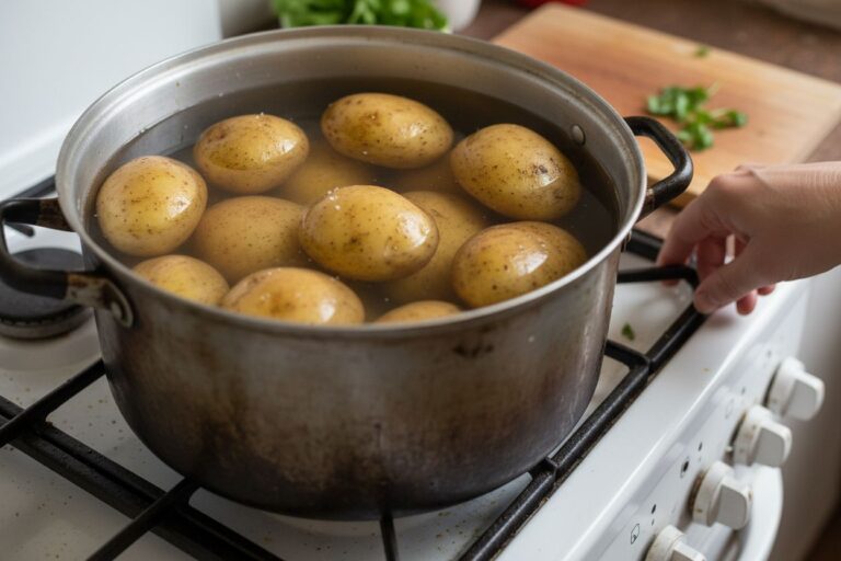 Salade de pommes de terre allemande Vinaigrette chaude et saveurs d'antan