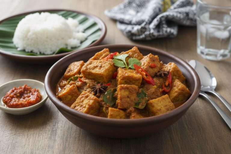 Tempeh Rendang Indonésien Recette Végétarienne Parfumée et Facile Voyage Culinaire Tempeh Rendang Indonésien Recette Épicée et Moelleuse Rendang de Tempeh Indonésien Recette Végétarienne Intense et Gourmande Tempeh Rendang Indonésien Recette Facile Saveurs d'Indonésie à Domicile Recette Tempeh Rendang Indonésien Plat Végétarien Riche et Authentique