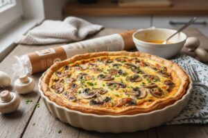 Quiche aux champignons de Paris