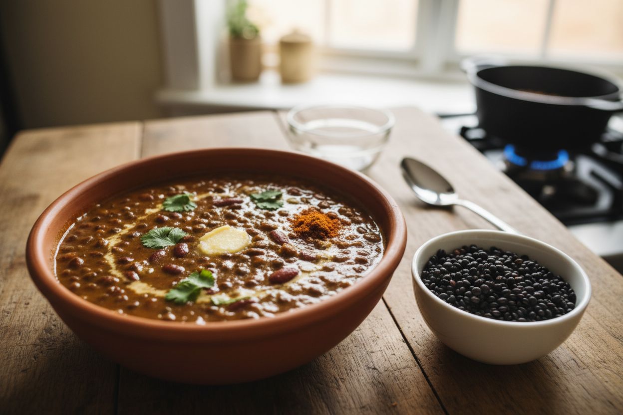 Dal makhani (lentilles noires crémeuses)