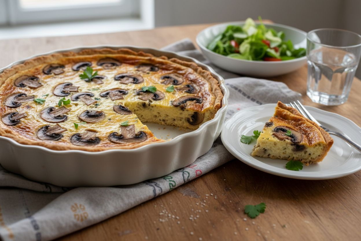 Quiche aux champignons de Paris