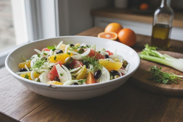 Fenouil Agrumes Olives Salade Méditerranéenne Rafraîchissante et Croquante