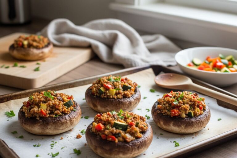 Portobellos farcis Recette végétarienne gourmande et facile