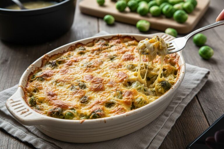 Choux de Bruxelles enfin délicieux Gratin crémeux et croustillant
