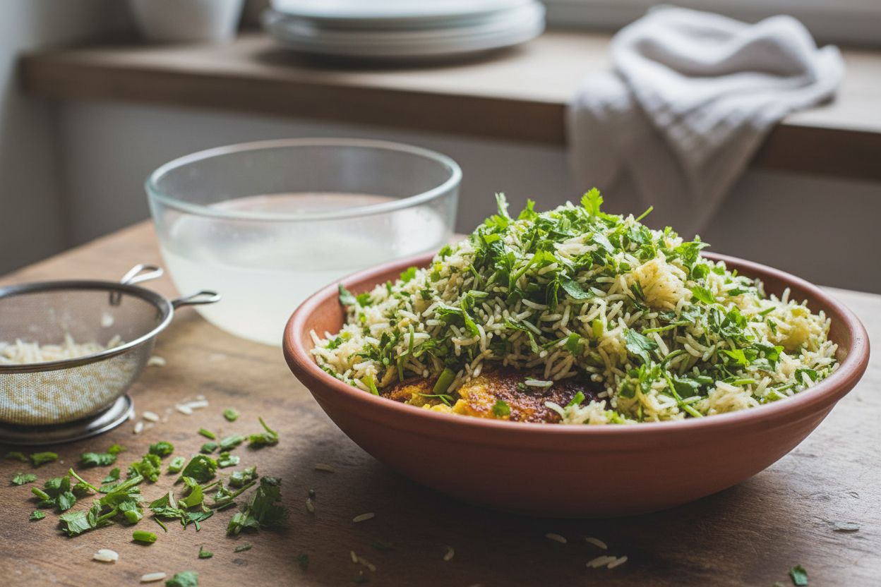 Sabzi Polo: Riz Persan aux Herbes Fraîches, Festin Végétarien Parfumé