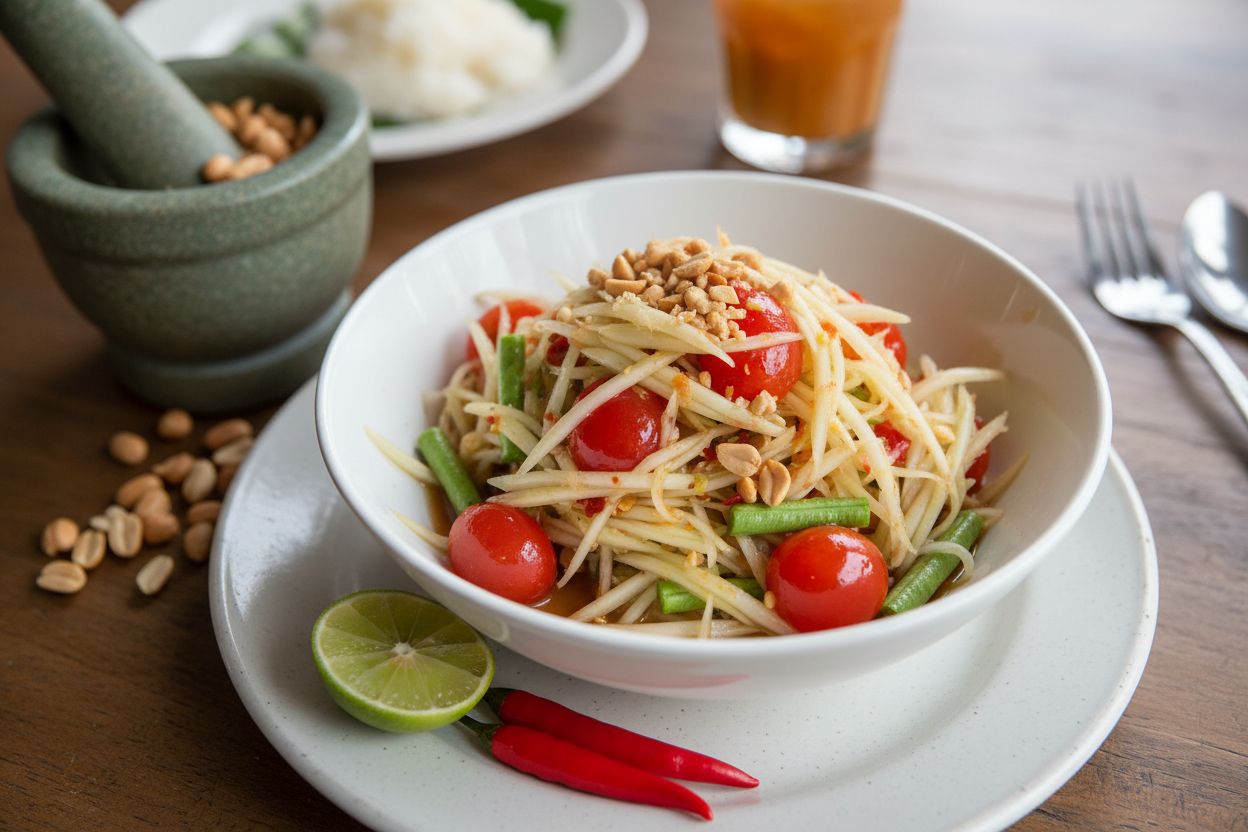 Salade papaye verte thaï Croquant et saveurs d'Asie