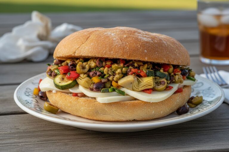 Muffuletta végétarien Recette facile et gourmande pour pique nique