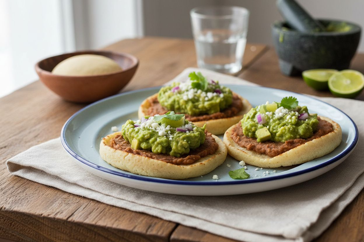 Sopes mexicains végétariens explosion de saveurs