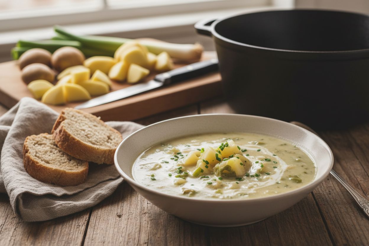 Soupe Pommes de Terre Poireaux Irlandaise Recette Réconfort Hiver