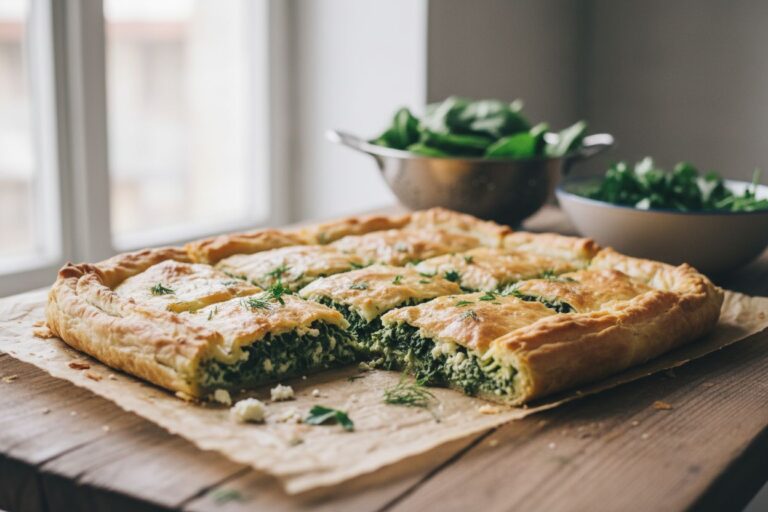 Spanakopita recette grecque authentique Tourte feta épinards parfumée