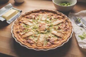 Tarte au maroilles et poireaux