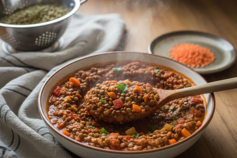 Sauce bolognaise végétarienne Lentilles protéinées et saveurs intenses