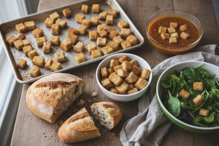 Des croûtons croquants et faciles à faire avec votre pain rassis