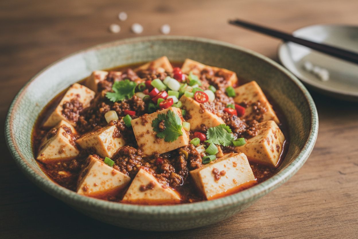 Recette Mapo Tofu Végétarien Le Plat Chinois Epicé et Moelleux