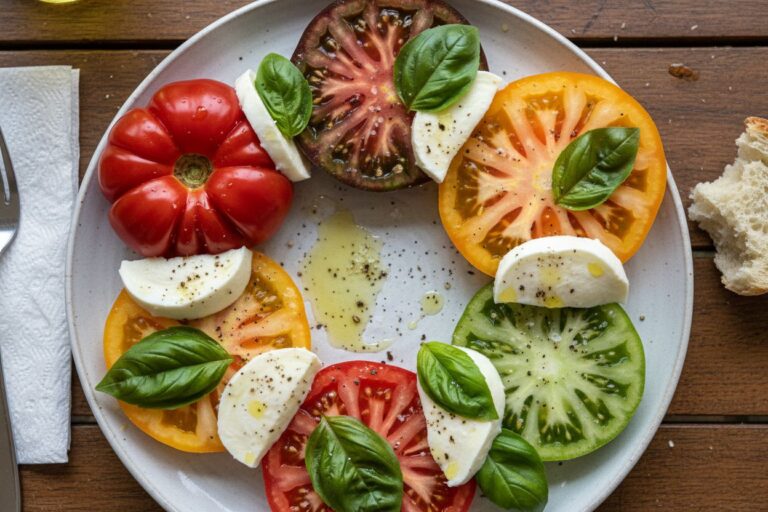 Caprese tomates anciennes saveurs couleurs estivales