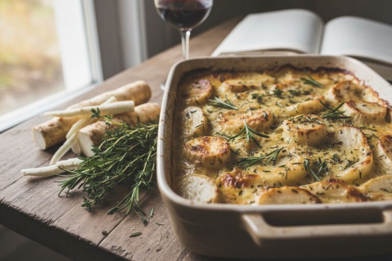 Gratin de salsifis crémeux sans béchamel Recette provençale onctueuse