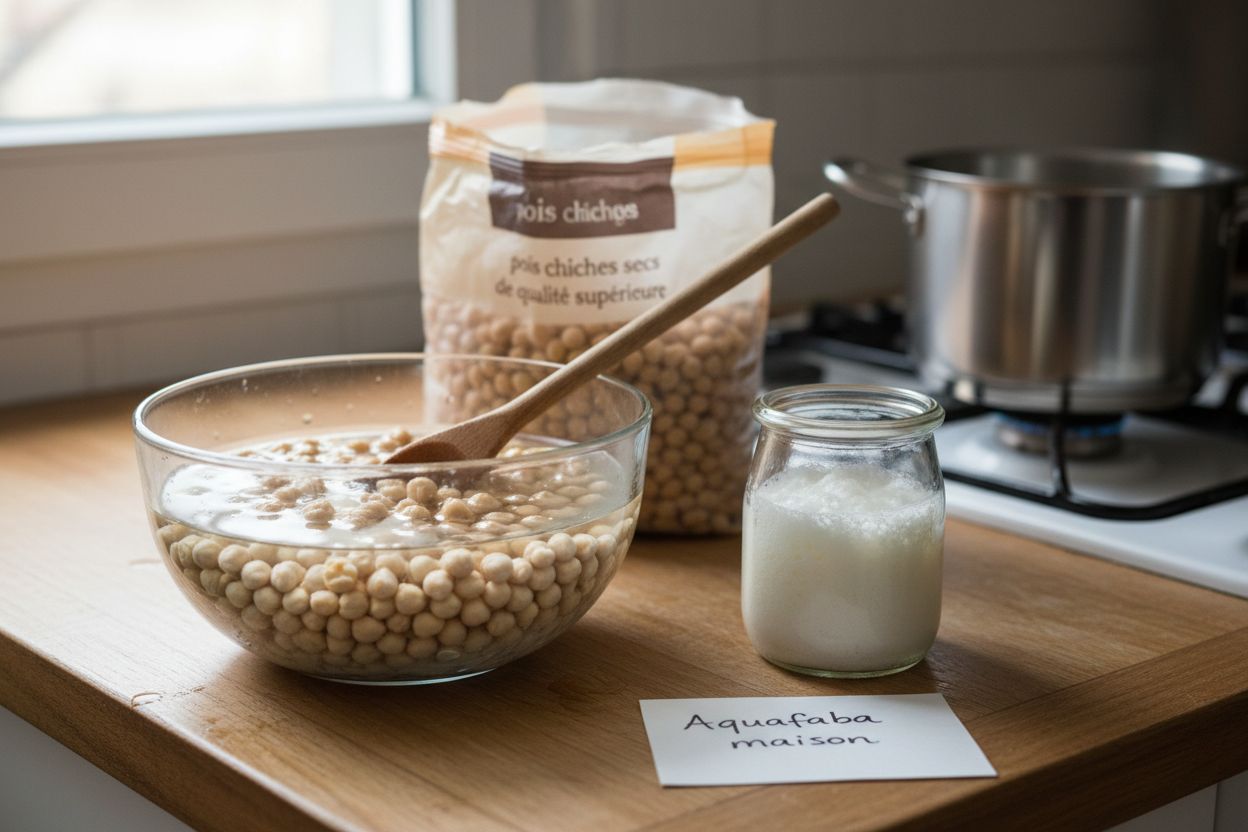 Aquafaba maison (blanc d'œuf végétal)
