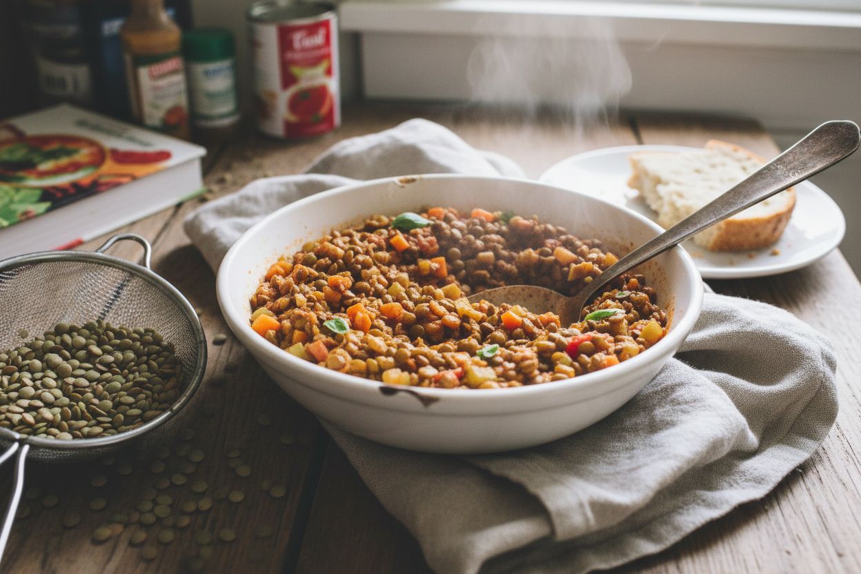 Bolognaise de lentilles sans viande