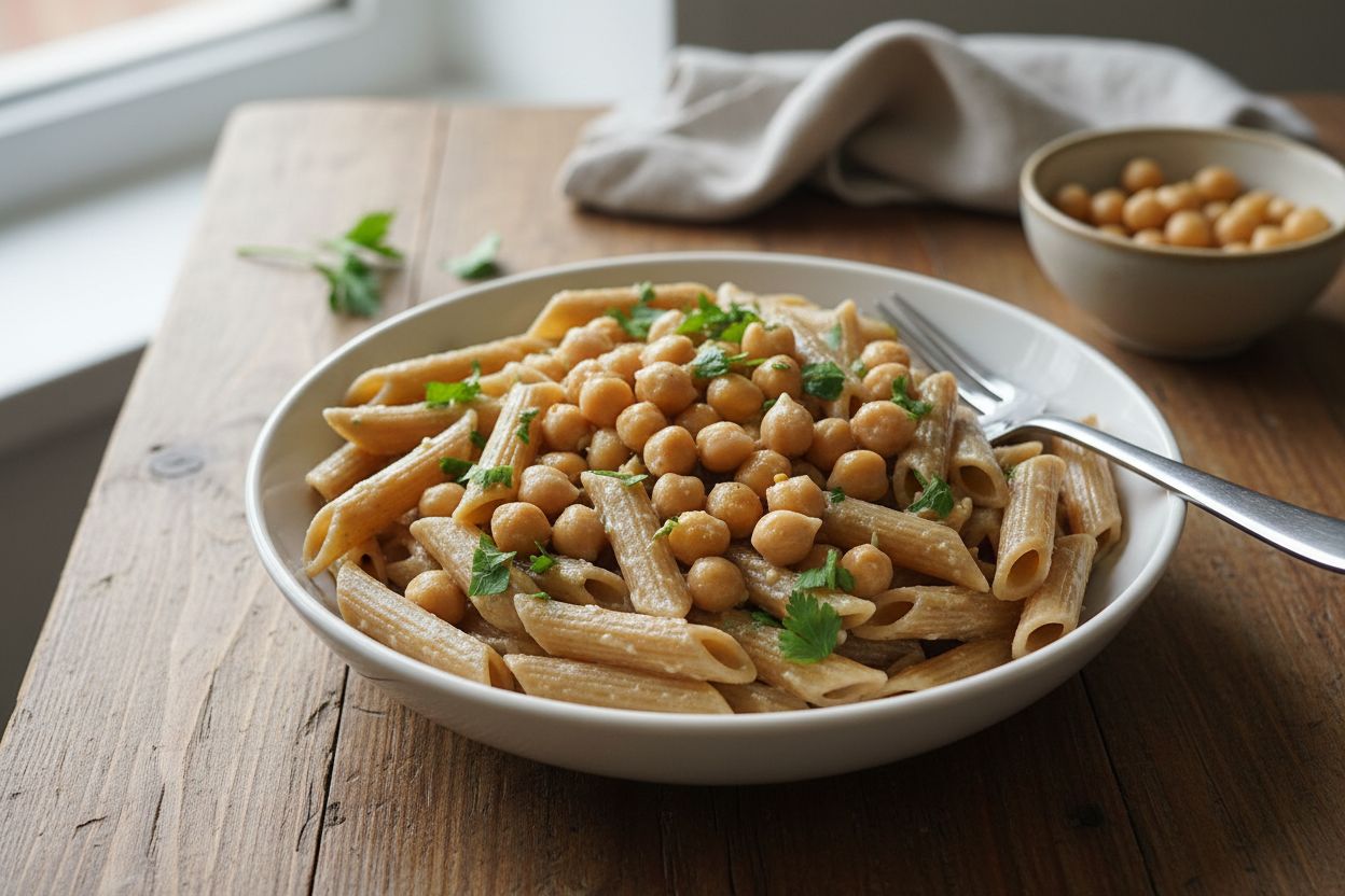 Pâtes protéinées aux pois chiches
