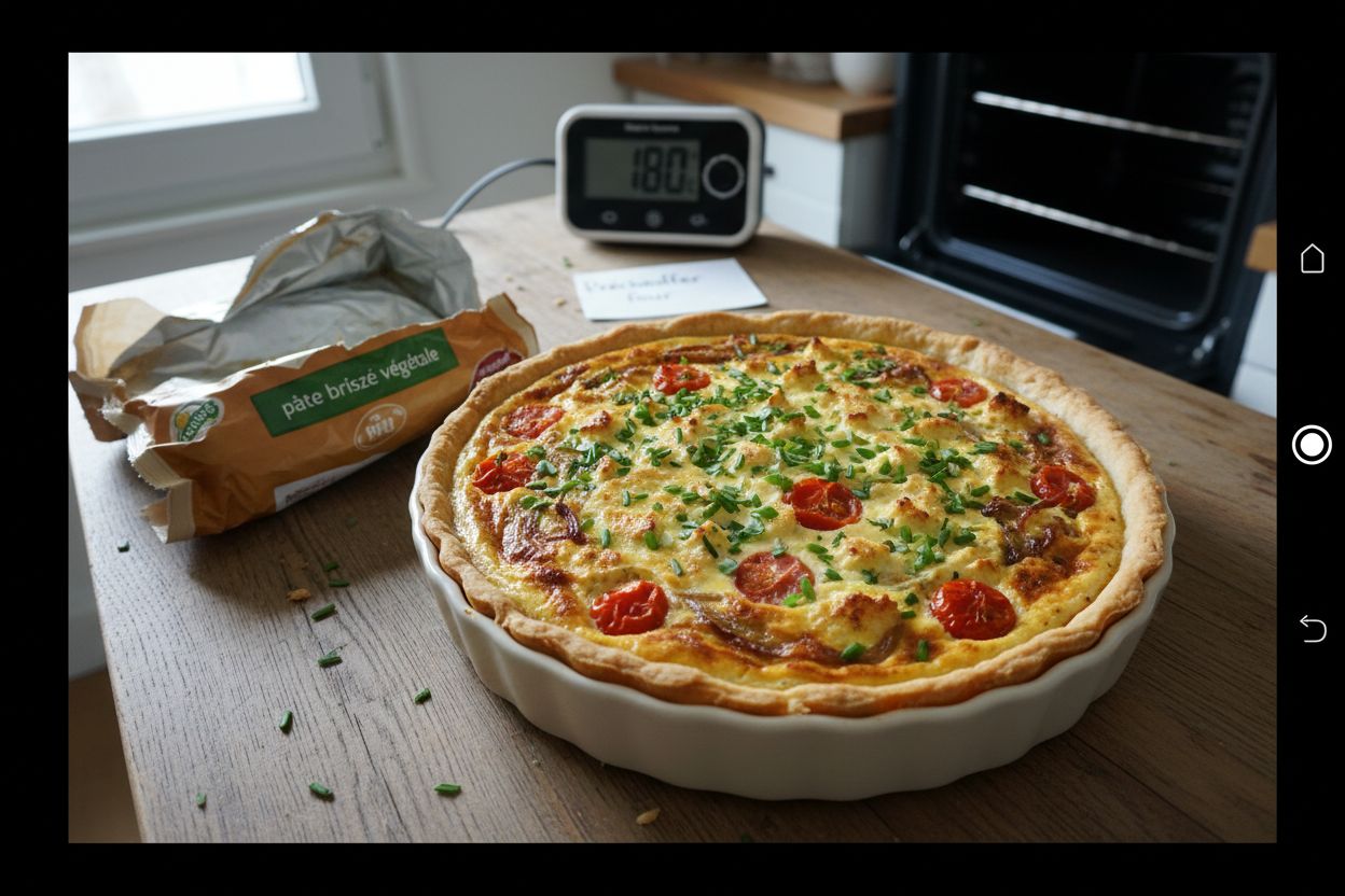 Quiche lorraine sans crème ni lardons