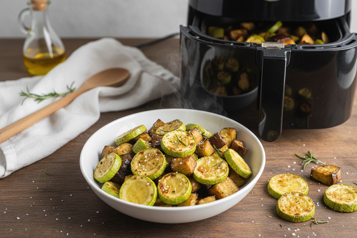 Légumes rôtis à l'air fryer terminé